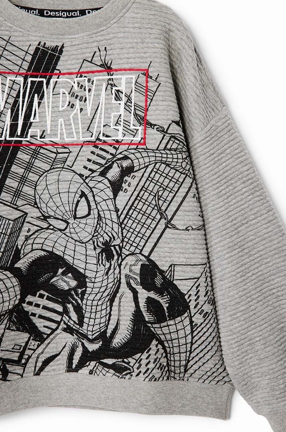 Chlapec Detská mikina Desigual SPIDERMAN 24WBSK09 sivá