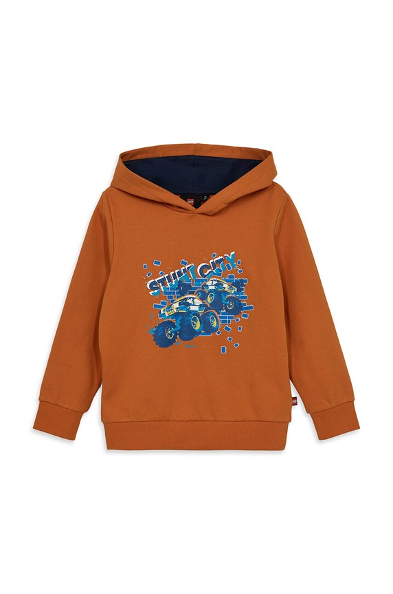 Dječja pamučna dukserica Lego LWSCOUT 611 12011314 narančasta AW24