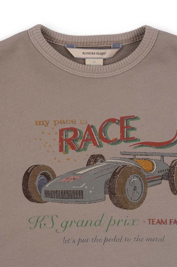 Chłopiec Konges Sløjd bluza dziecięca LOU SWEATSHIRT OCS KS101568.B szary