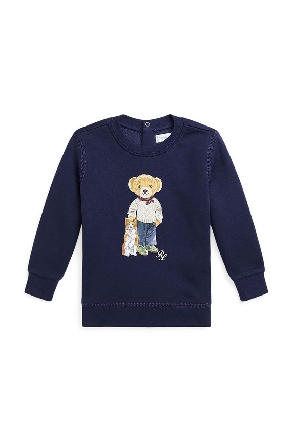 Kojenecká mikina Polo Ralph Lauren bez kapuce námořnická modř 320952888001