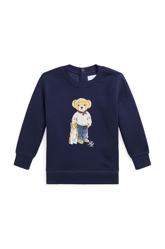 Kojenecká mikina Polo Ralph Lauren bez kapuce námořnická modř 320952888001
