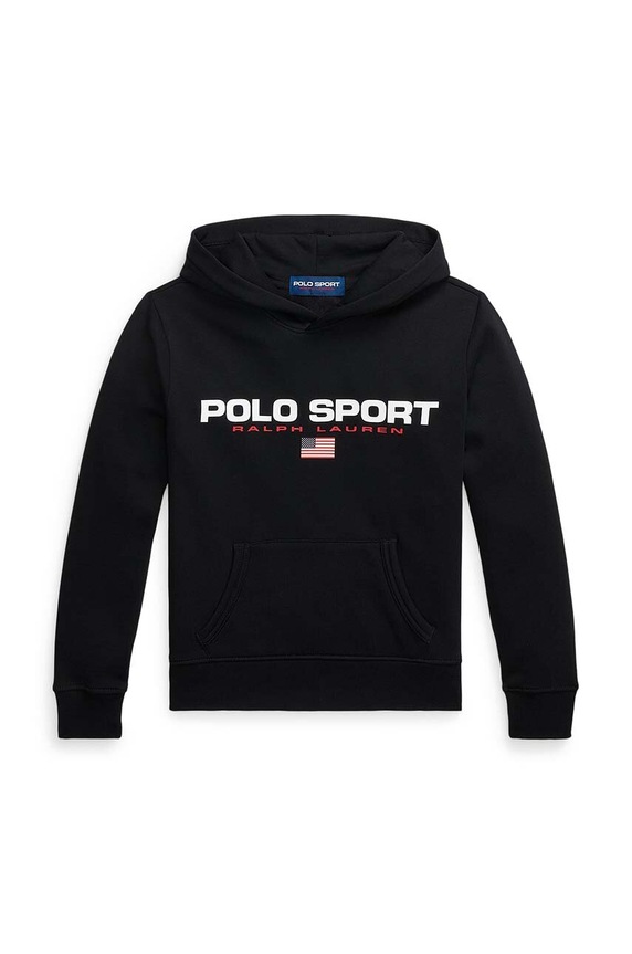 Παιδική μπλούζα Polo Ralph Lauren με κουκούλα μαύρο 323962111002