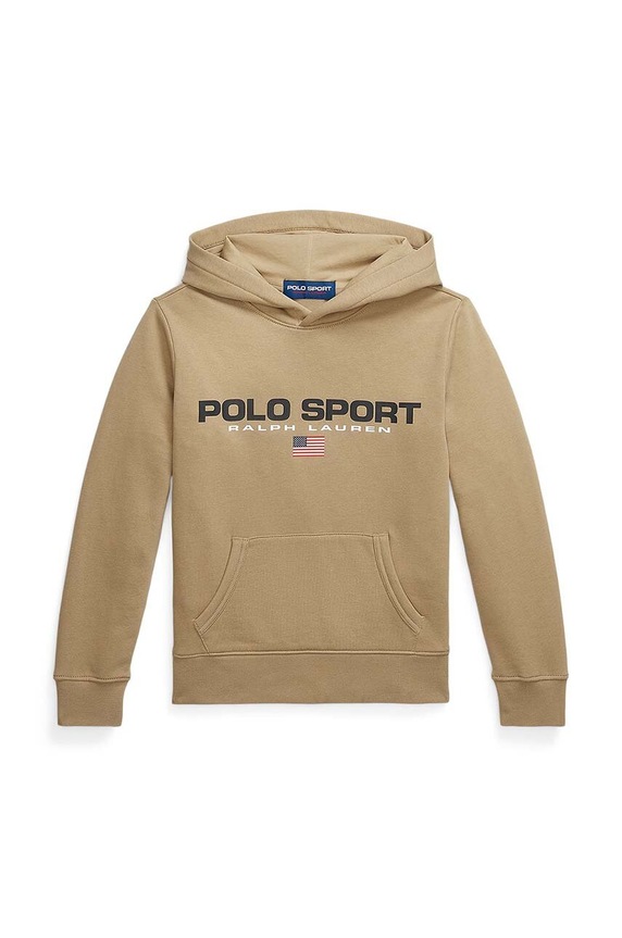 Παιδική μπλούζα Polo Ralph Lauren με κουκούλα μπεζ 323962111003