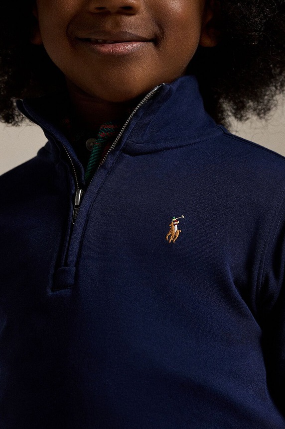 Polo Ralph Lauren bluza bawełniana dziecięca granatowy 322952436001