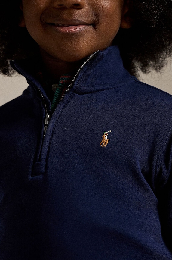Polo Ralph Lauren bluza bawełniana dziecięca granatowy 322952436001