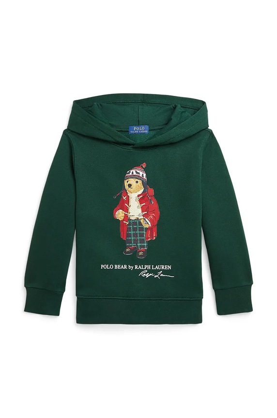 Detská mikina Polo Ralph Lauren s kapucňou zelená 322960440003