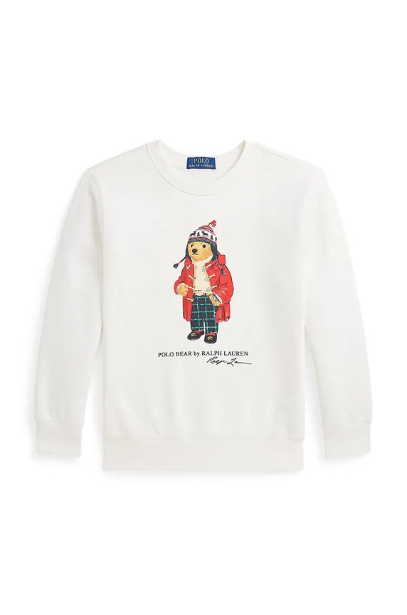 Παιδική μπλούζα Polo Ralph Lauren στάμπα λευκό 323960439002