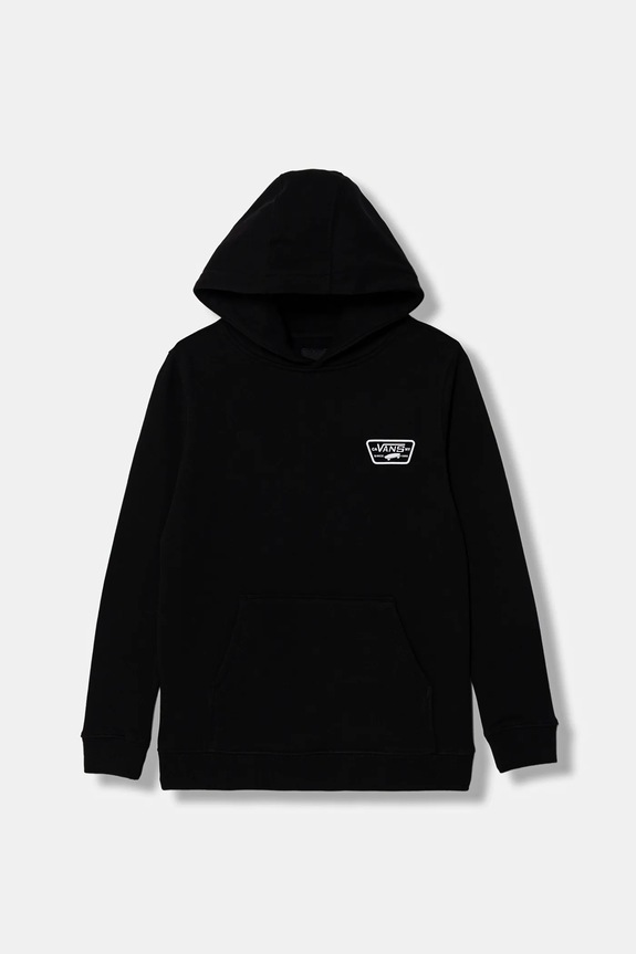 Detská bavlnená mikina Vans BY Full Patched II PO bavlna čierna VN000JBEBLK1