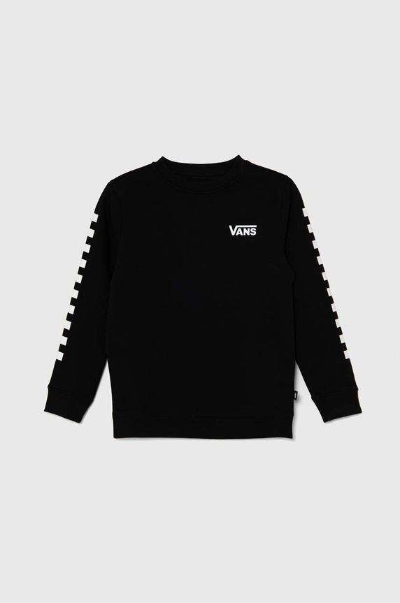 Vans bluza copii EXPOSITION CHECK II CREW print negru VN000K98BLK1