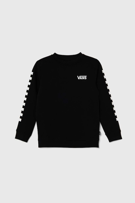 Vans bluza copii EXPOSITION CHECK II CREW print negru VN000K98BLK1