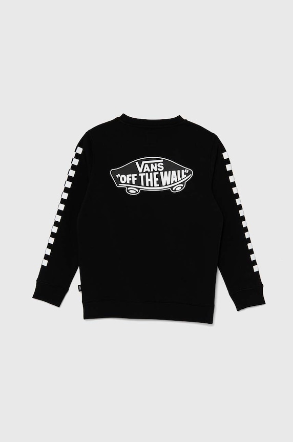 Vans bluza copii EXPOSITION CHECK II CREW VN000K98BLK1 negru AW24