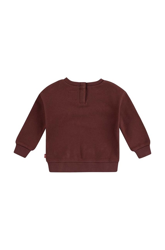 Mikina pre bábätká Levi's CHARACTER POCKET CREW 6EL339 hnedá AW24