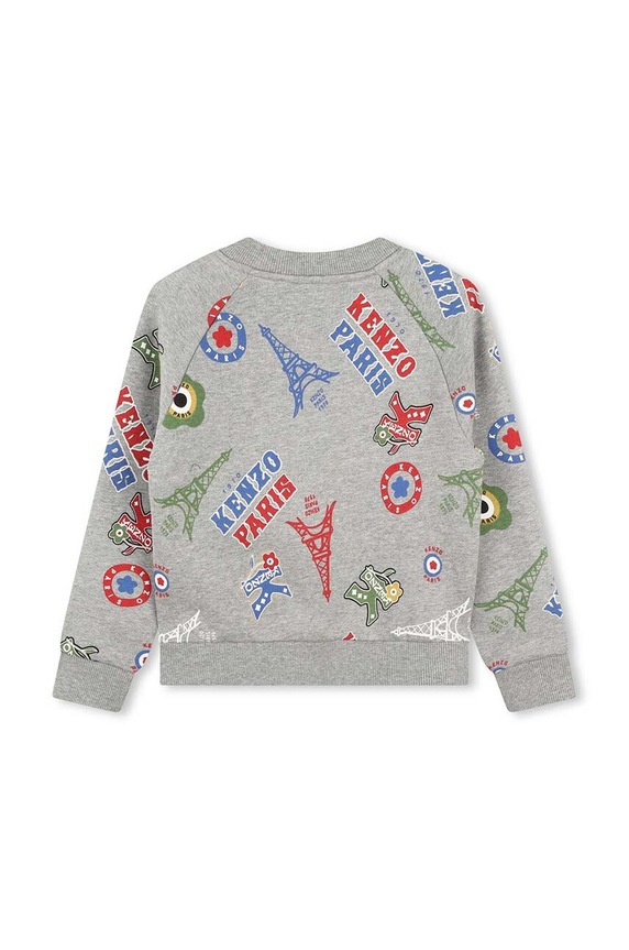 Αγορίστικα Παιδική βαμβακερή μπλούζα Kenzo Kids K60774.86.108 γκρί