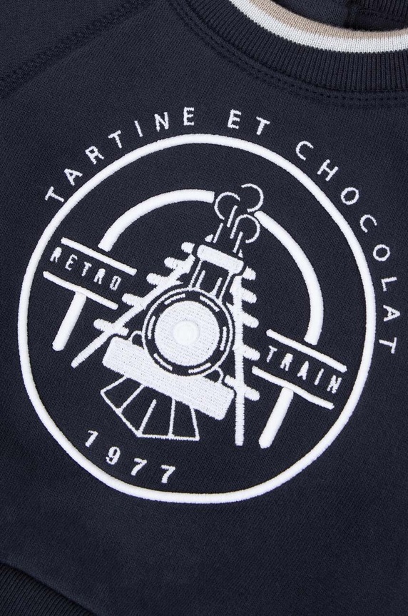 Tartine et Chocolat bluza bawełniana dziecięca granatowy TZ15011.104