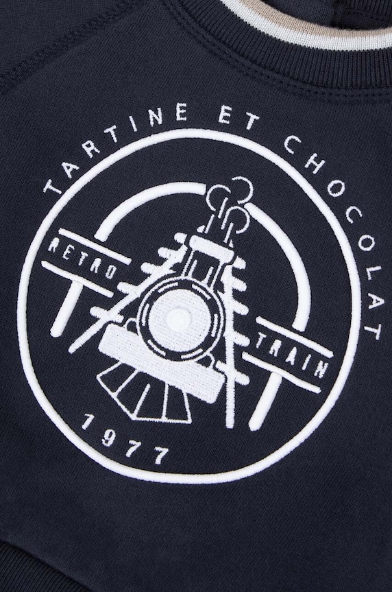 Tartine et Chocolat bluza bawełniana dziecięca granatowy TZ15011.104