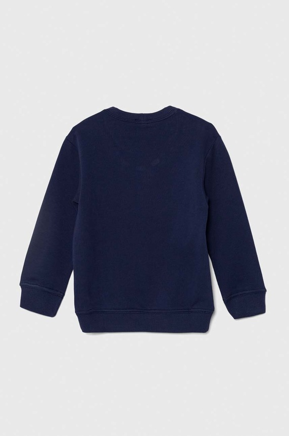 Παιδική βαμβακερή μπλούζα United Colors of Benetton 3J70G10F0.P.Seasonal σκούρο μπλε AW24