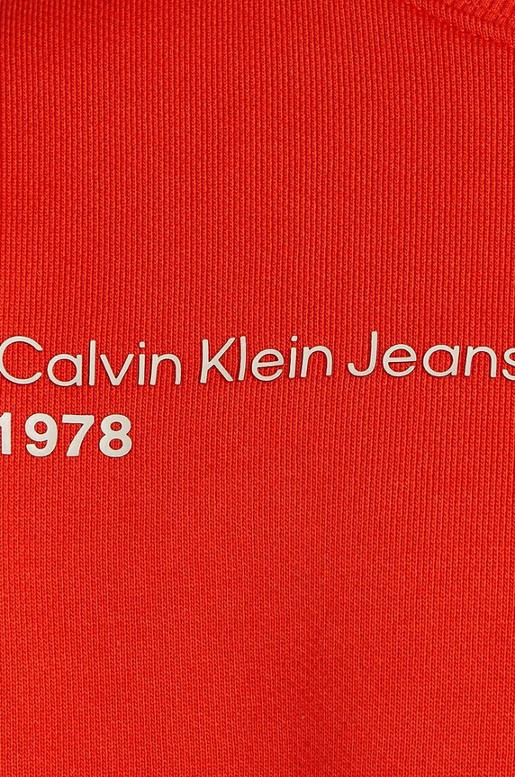 Dječja pamučna dukserica Calvin Klein Jeans crvena IB0IB02212.128.176.9BYH