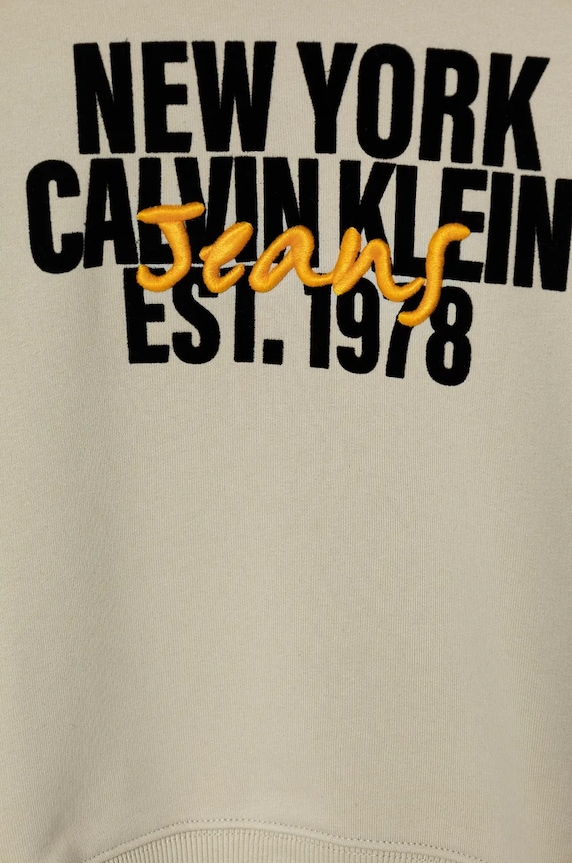Dětská mikina Calvin Klein Jeans béžová IB0IB02334.9BYH