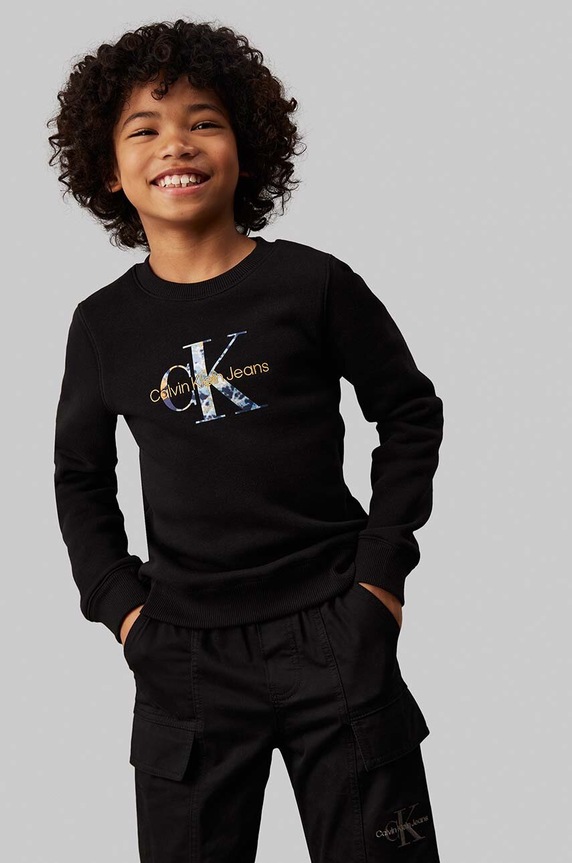 Dětská mikina Calvin Klein Jeans IB0IB02337.9BYH černá