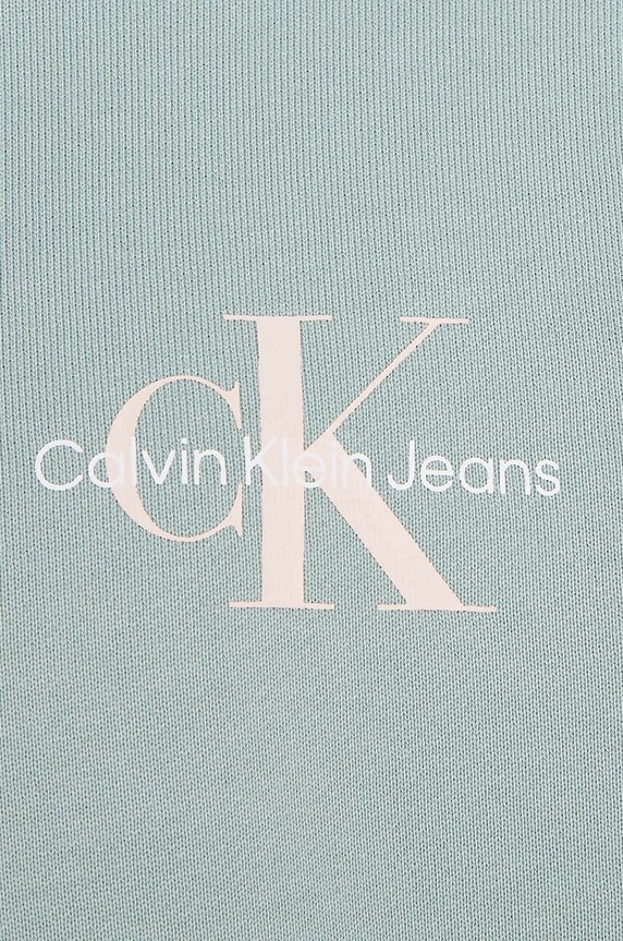 Dječja pamučna dukserica Calvin Klein Jeans zelena IU0IU00266.128.176.9BYH