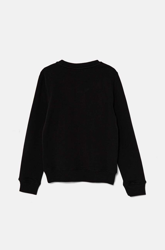 Αγορίστικα Παιδική βαμβακερή μπλούζα Calvin Klein Jeans IU0IU00675.128.176.9BYH μαύρο