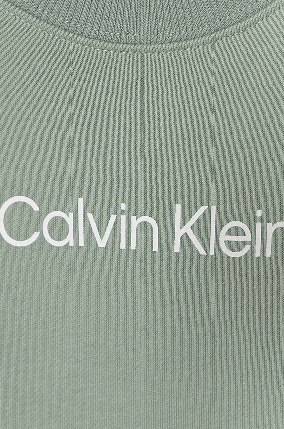 Calvin Klein Jeans bluza bawełniana dziecięca zielony IU0IU00680.104.116.9BYH