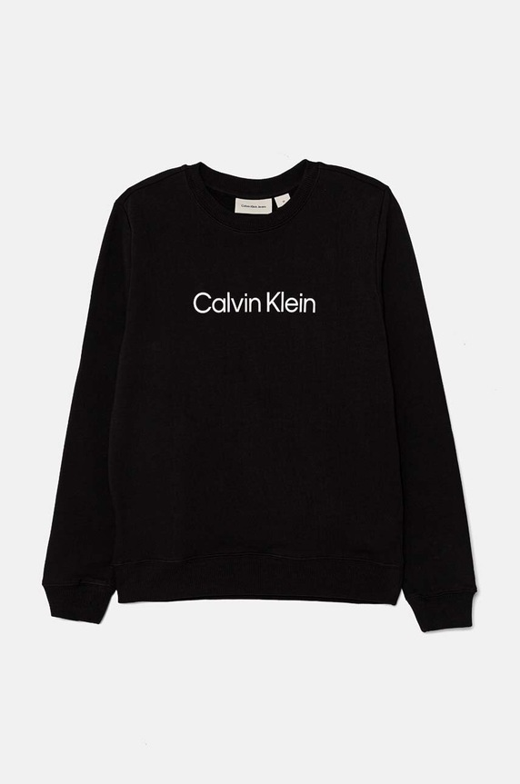 Calvin Klein Jeans bluza bawełniana dziecięca IU0IU00680.128.176.9BYH czarny AW24