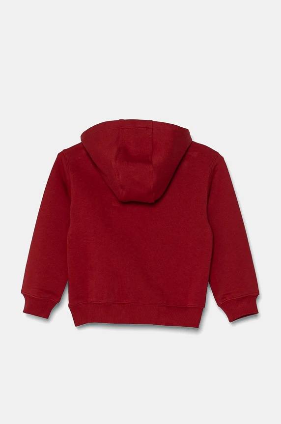 Детски памучен суичър United Colors of Benetton 3FWYG5039.P.Seasonal бордо AW24