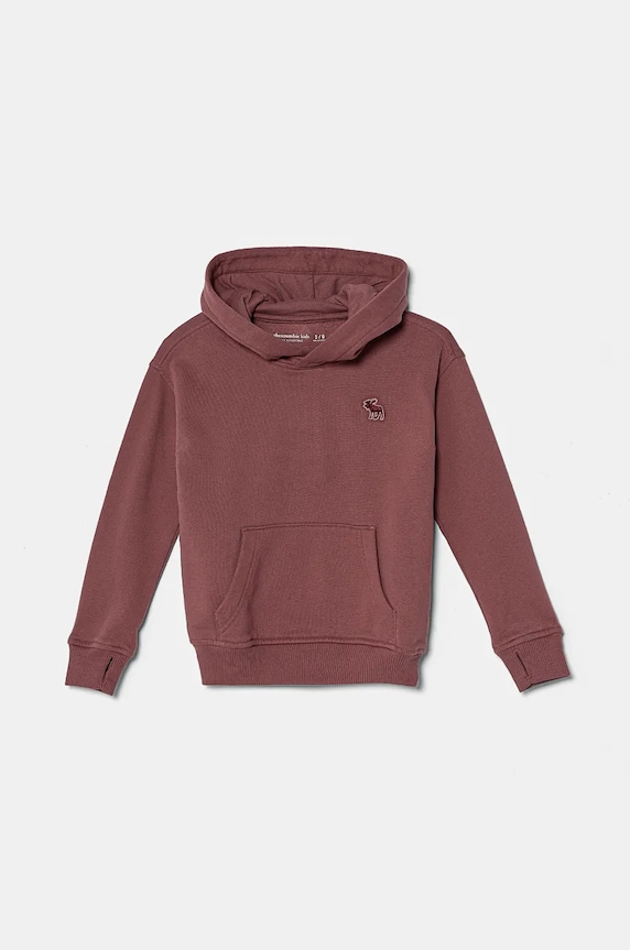 Детски суичър Abercrombie & Fitch с качулка розов KI222.4121
