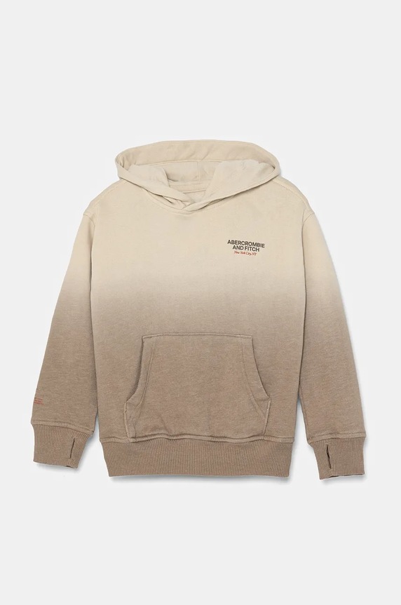Abercrombie & Fitch bluza dziecięca z kapturem beżowy KI222.4127
