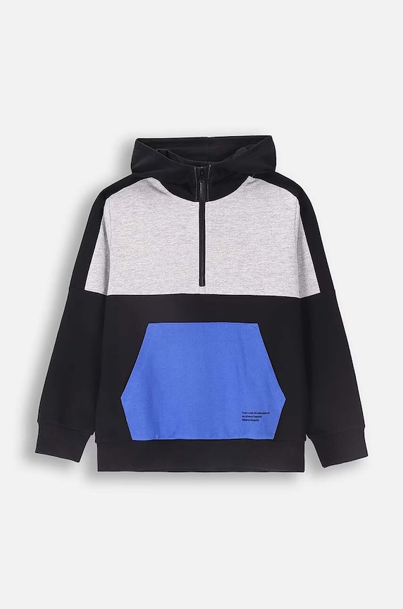 Dětská bavlněná mikina Coccodrillo ZC4132301DBJ černá AW24
