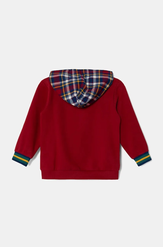 Dětská mikina United Colors of Benetton 32N4G200R.P.Seasonal burgundské AW24
