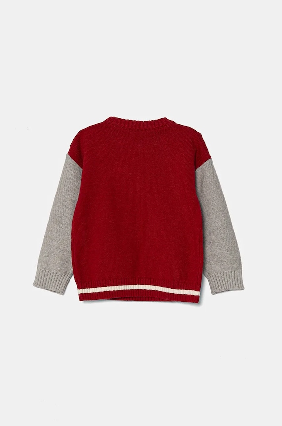 United Colors of Benetton gyerek gyapjúkeverékből készült pulóver 1WUAH1027.P.Seasonal burgundia AW24