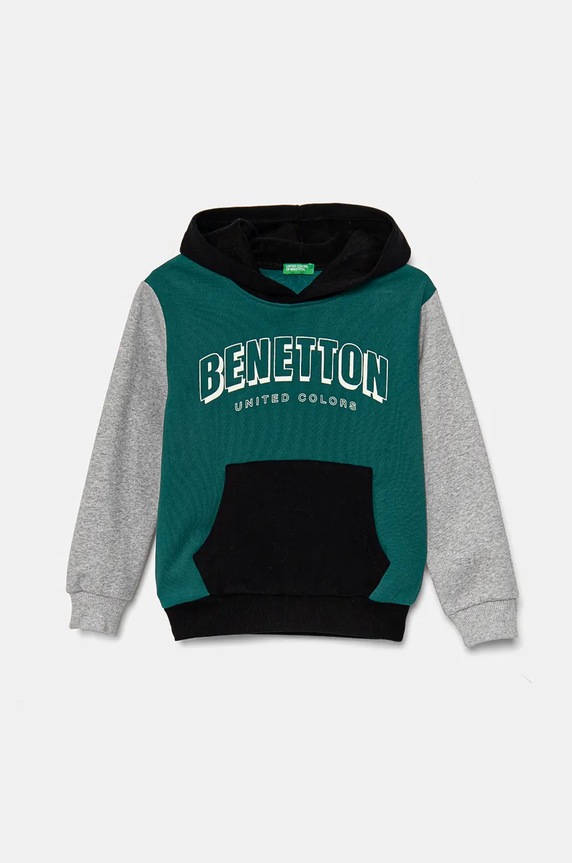 Detská mikina United Colors of Benetton potlač tyrkysová 3EB5C203U.G.Seasonal