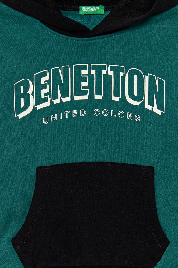 Chlapec Detská mikina United Colors of Benetton 3EB5C203U.G.Seasonal tyrkysová