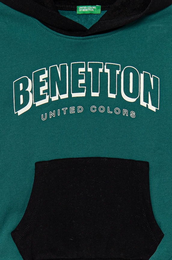 Chlapec Detská mikina United Colors of Benetton 3EB5C203U.G.Seasonal tyrkysová