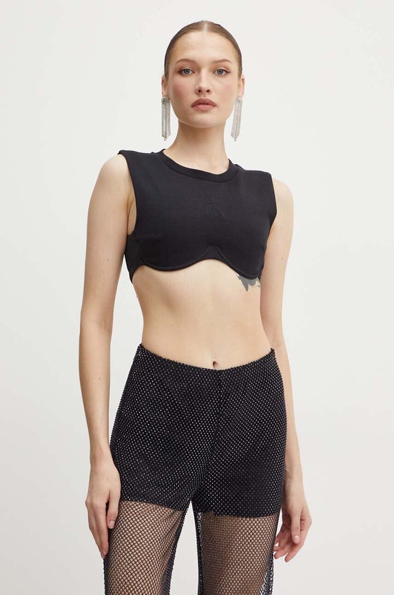 Patrizia Pepe top regular czarny 8M1646.J219