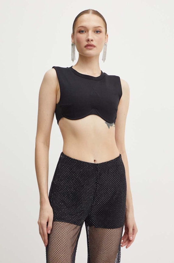 Patrizia Pepe top regular czarny 8M1646.J219