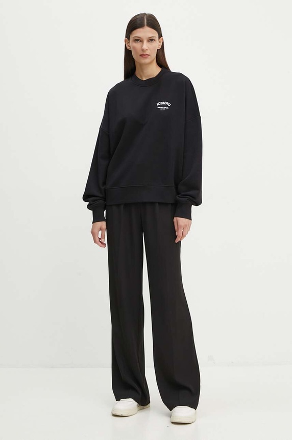Iceberg bluza bawełniana E041.6317 czarny AW24