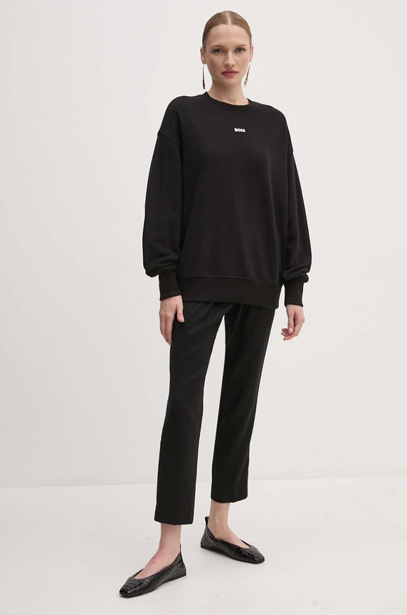 BOSS Orange bluza bawełniana 50519525 czarny AW24