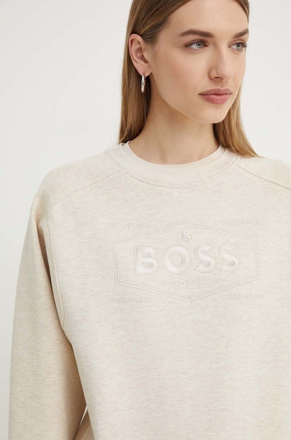BOSS bluza aplikacja beżowy 50518770