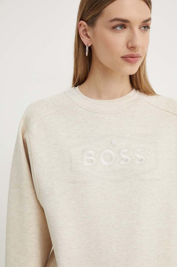 BOSS bluza aplikacja beżowy 50518770
