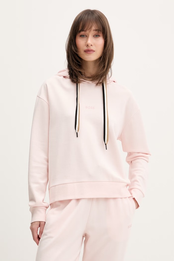 BOSS lounge melegítőfelső női CP Stripe Hoodie rózsaszín 50524760