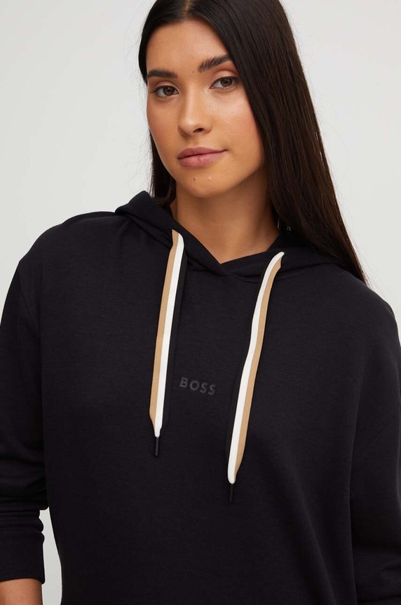BOSS bluza lounge damska CP Stripe Hoodie czarny 50524760