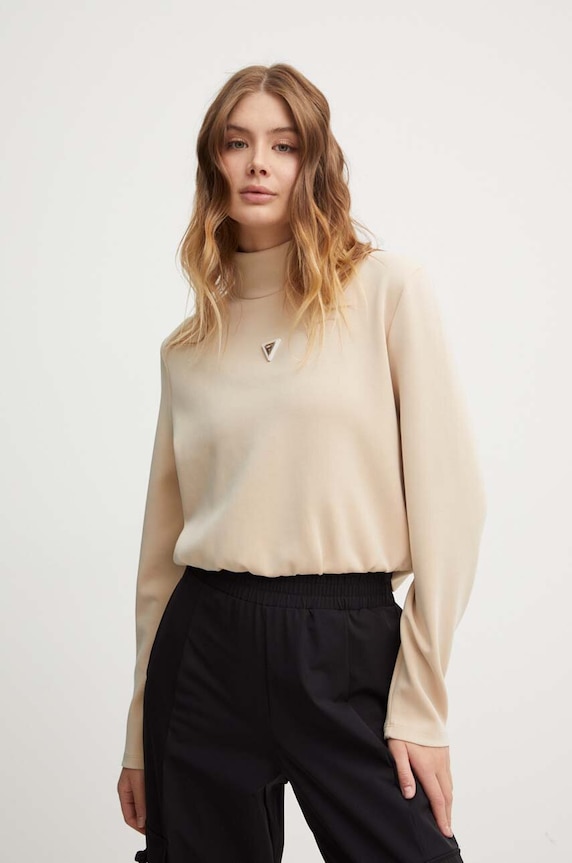 Guess mikina dámská OLYMPE V4YQ05.KCAY2 béžová SS26