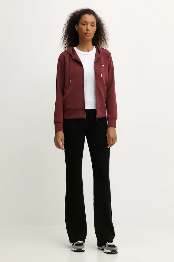 Guess bluza OLYMPE V4YQ06.KCAY2 bordowy SS26