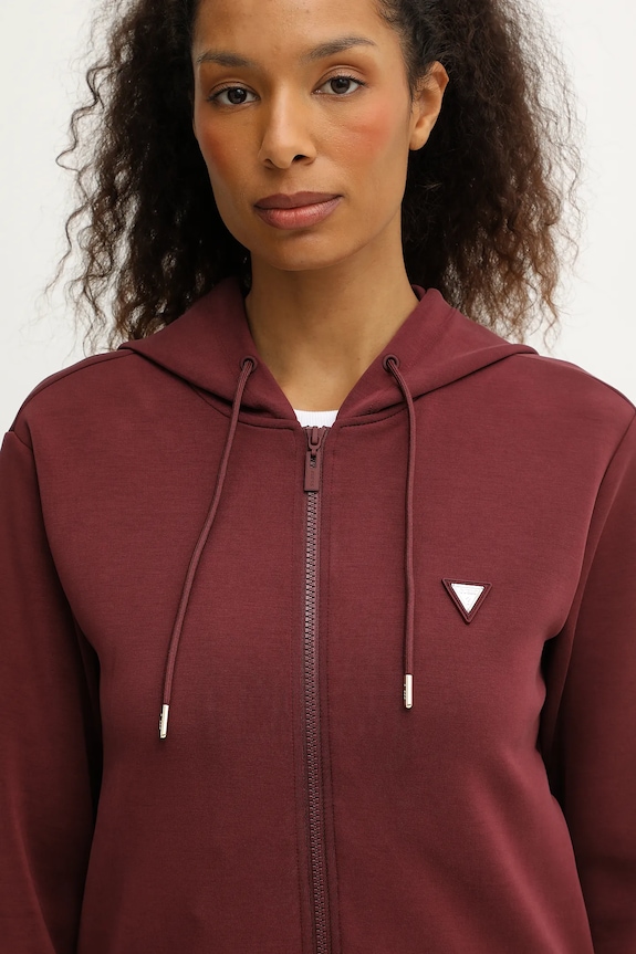 Guess bluza OLYMPE bordowy V4YQ06.KCAY2