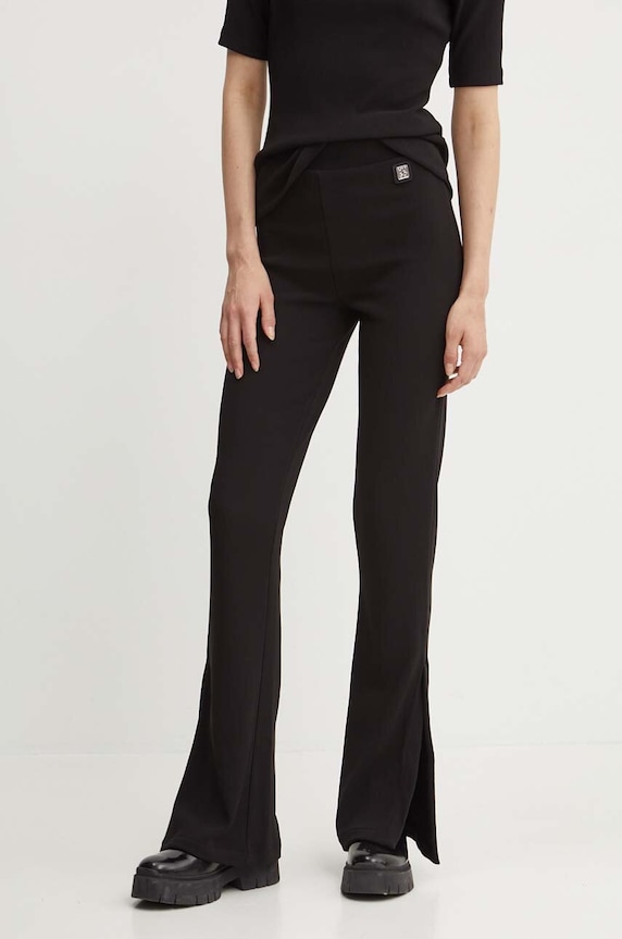 HUGO legginsy z elastanem czarny 50517459