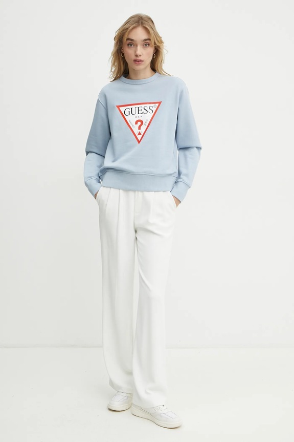 Guess bluza W2YQ16.KBA11 niebieski SS26
