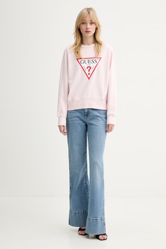 Mikina Guess W2YQ16.KBA11 ružová SS26